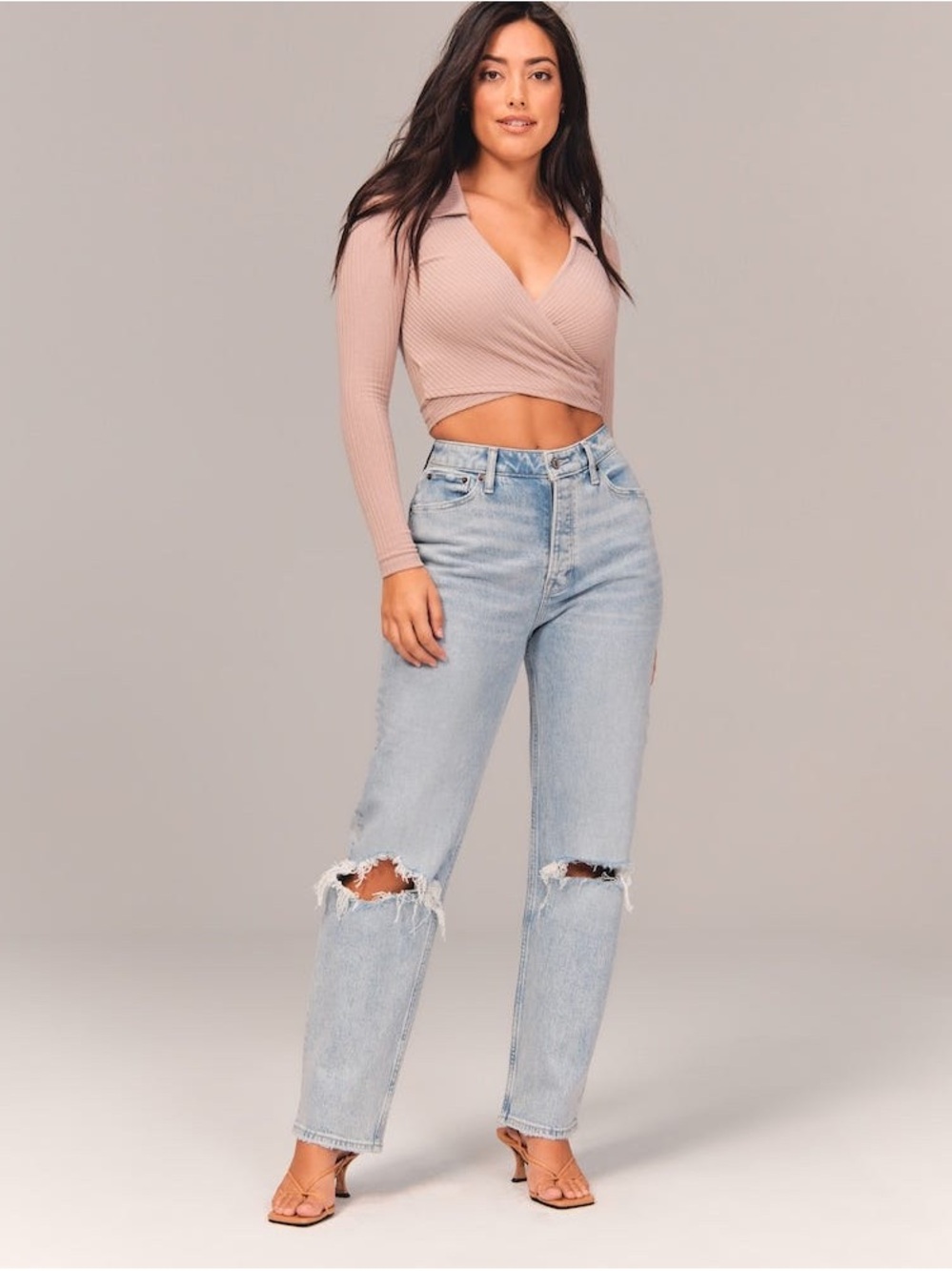 Abercrombie and Fitch - The Dad High Rise Curve Love - Size 27” Waist 4L